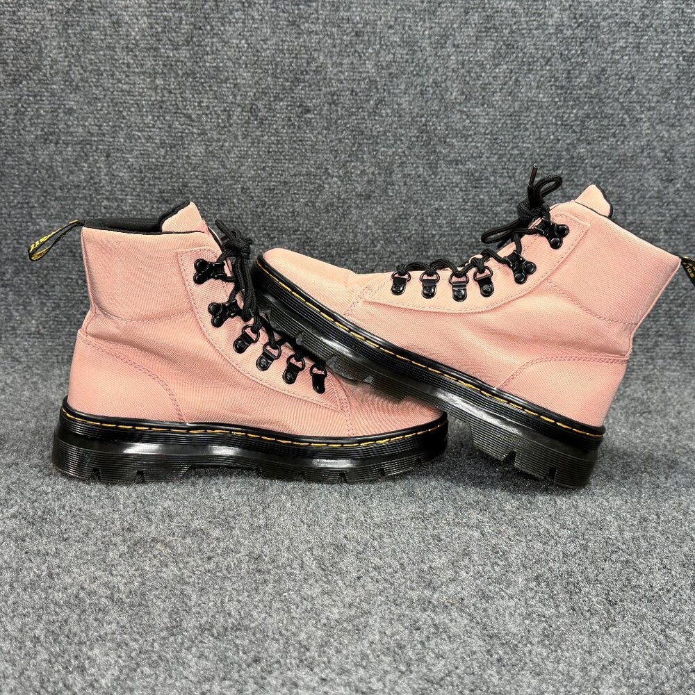 Dr. Martens Pink Canvas Combat Boots - Picture 8 of 13